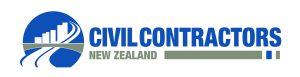 CIVIL CONTRACTORS NEW ZEALAND blue and green logo