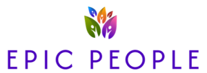 Multicoloured business logo.