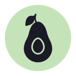 Avocado AI logo - green background with avocado shape on it